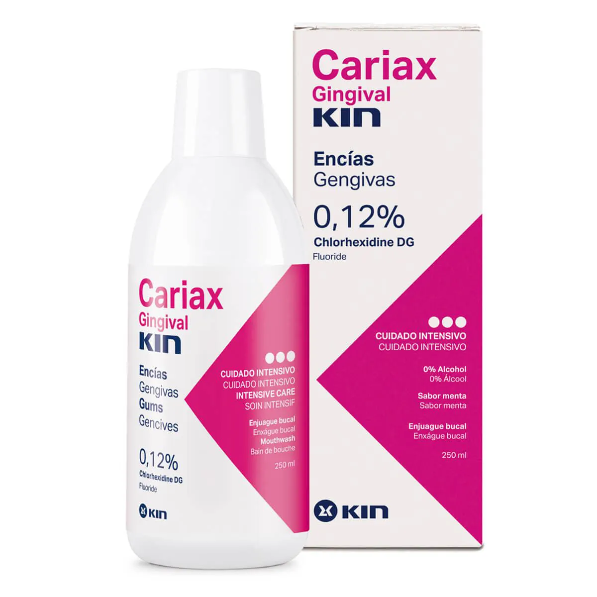 Enxaguatório Antisséptico Bucal Kin Cariax Gengival com 250ml