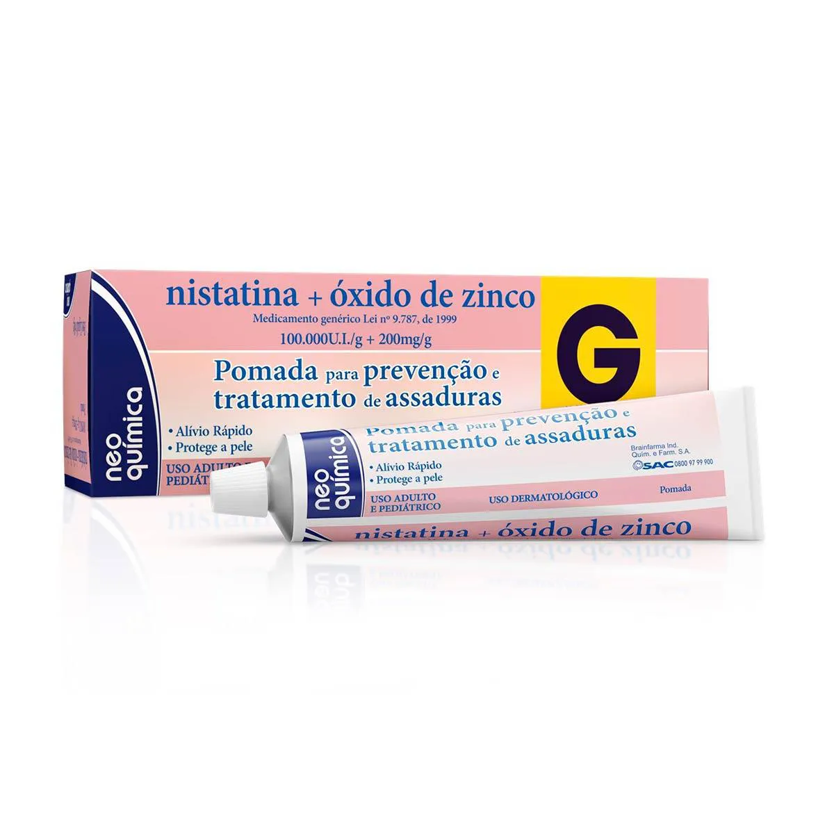 Nistatina + Óxido de Zinco Neo Química Pomada com 60g - Preço | Droga Raia