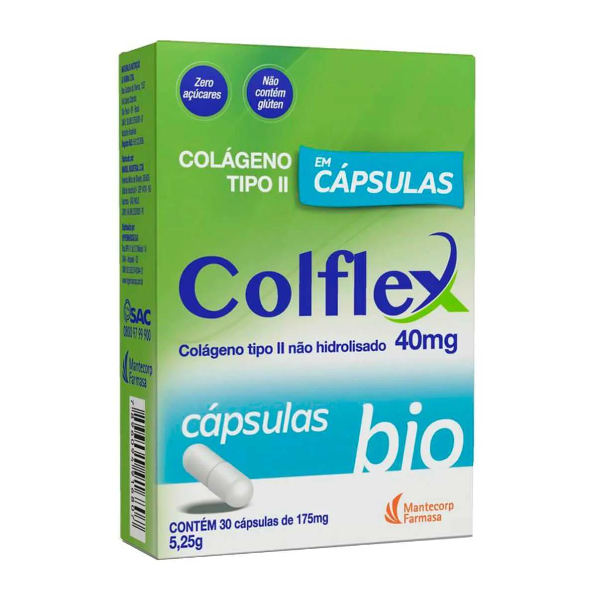 Colflex Bio Colágeno Tipo II Não Hidrolisado com 30 cápsulas