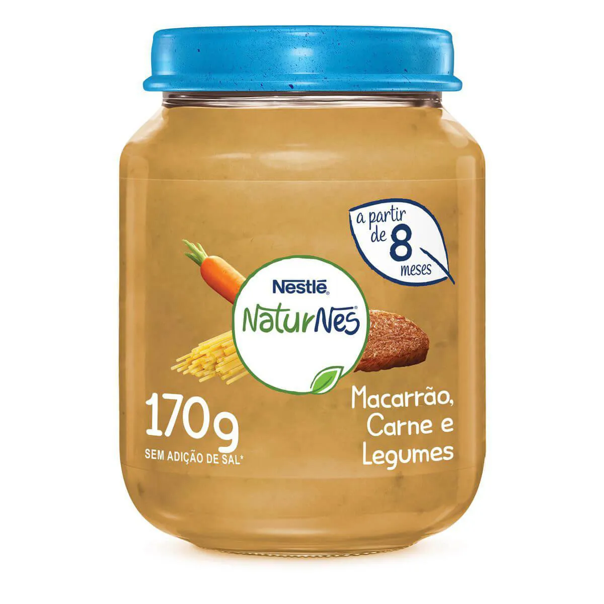 Papinha Nestlé Naturnes Sabor Macarrão, Carne e Legumes com 170g