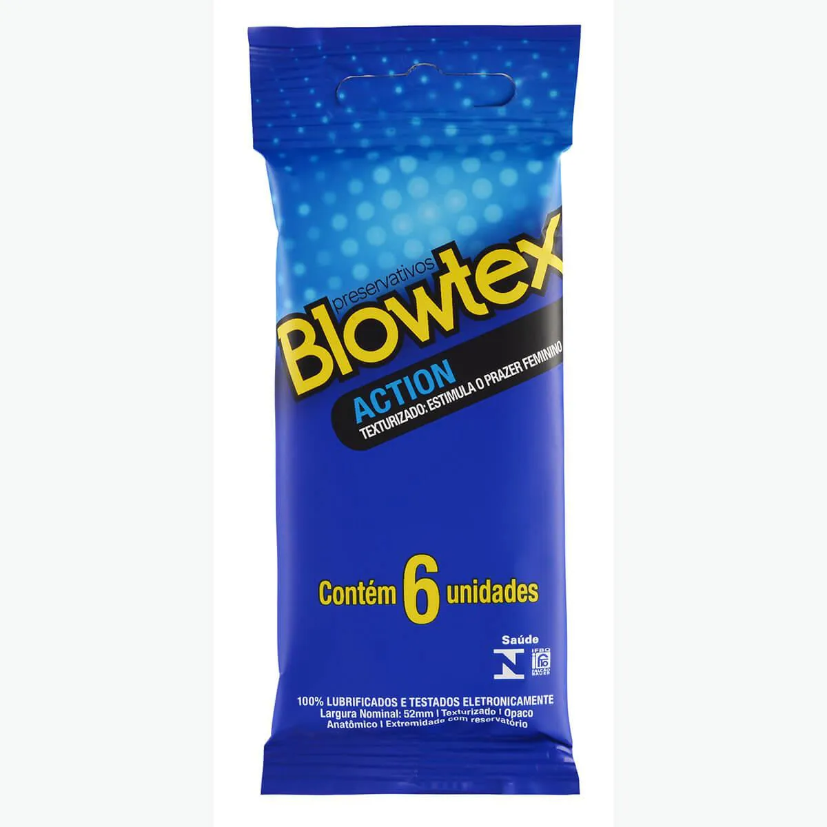 Camisinha Blowtex Action com 6 unidades