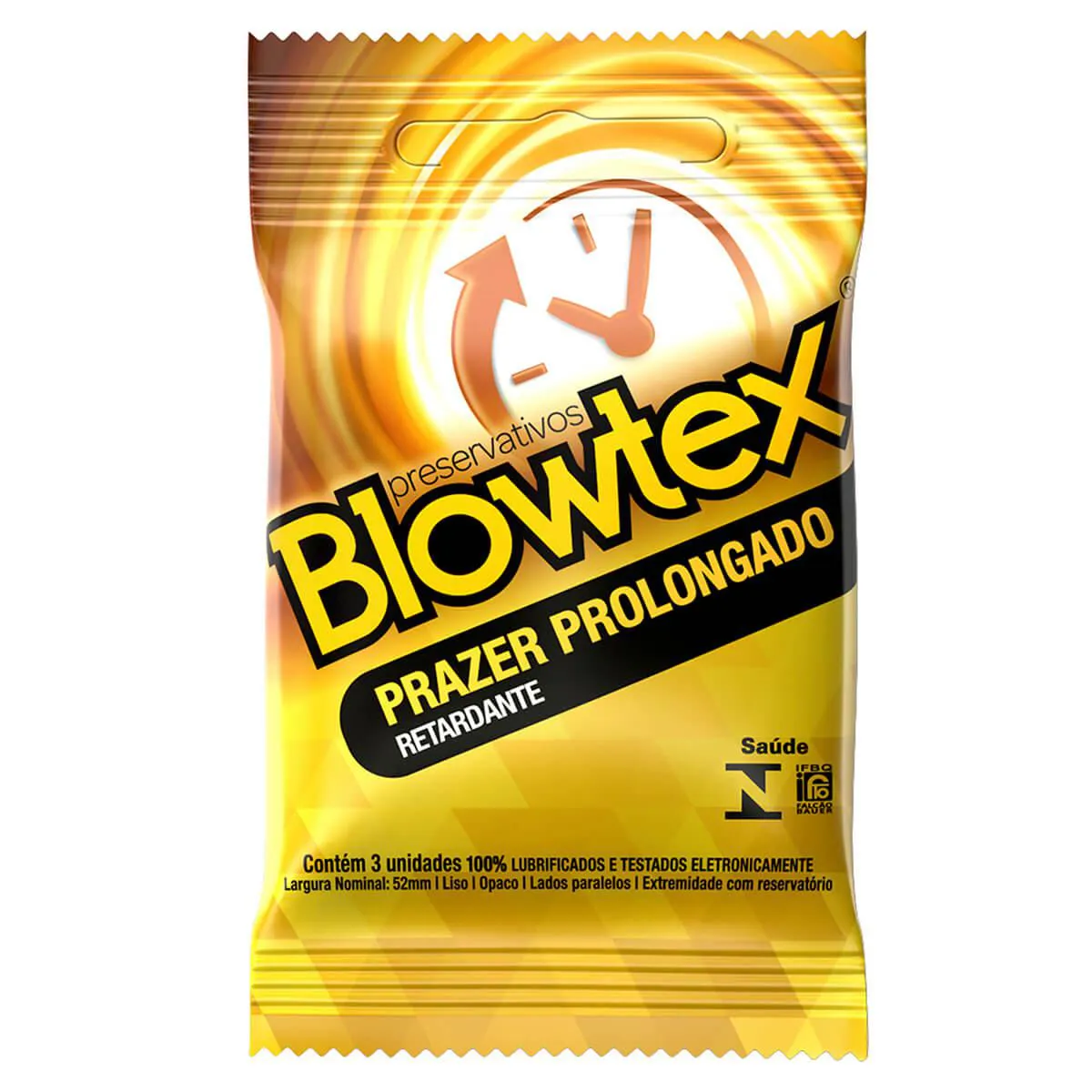 Camisinha Blowtex Prazer Prolongado Efeito Retardante com 3 unidades