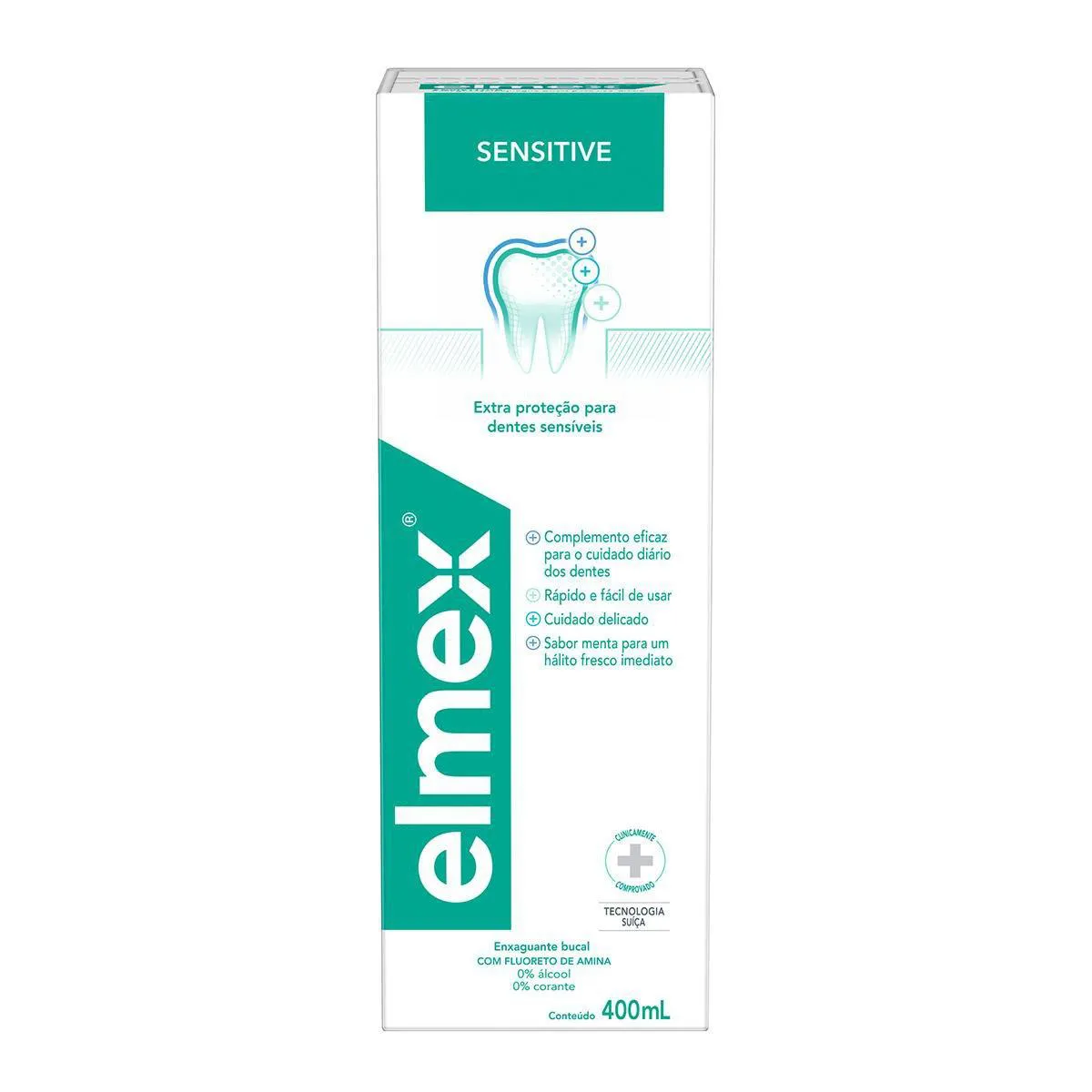 Enxaguante Bucal Sem Álcool Elmex Sensitive 400ml