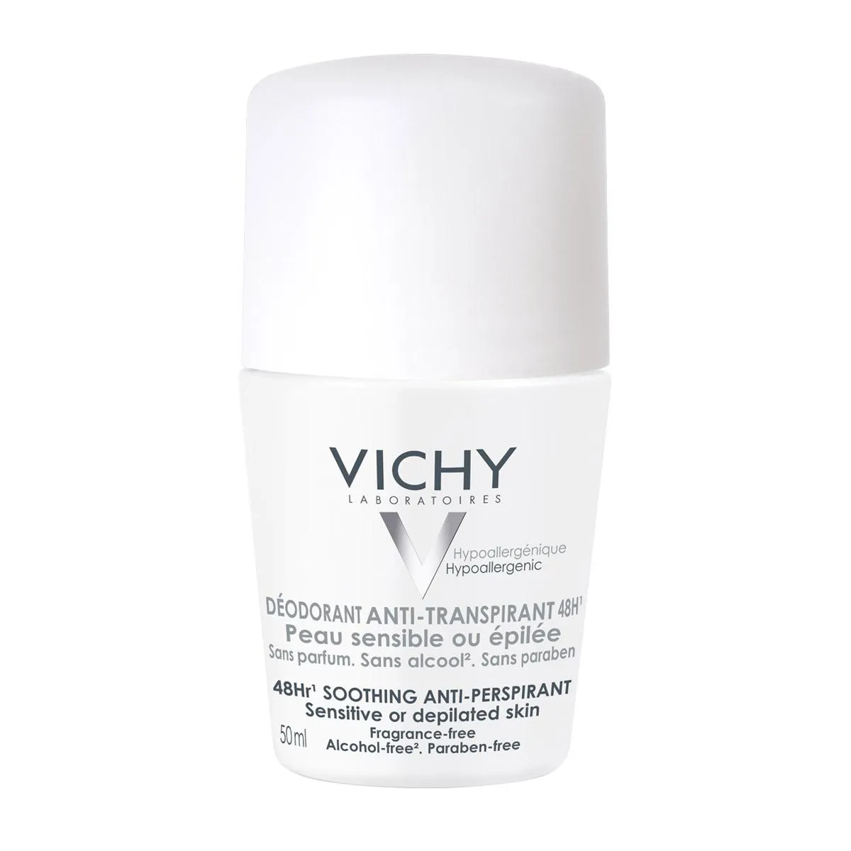 Desodorante Antitranspirante Roll-On Vichy Peles Sensíveis Sem Perfume 50ml