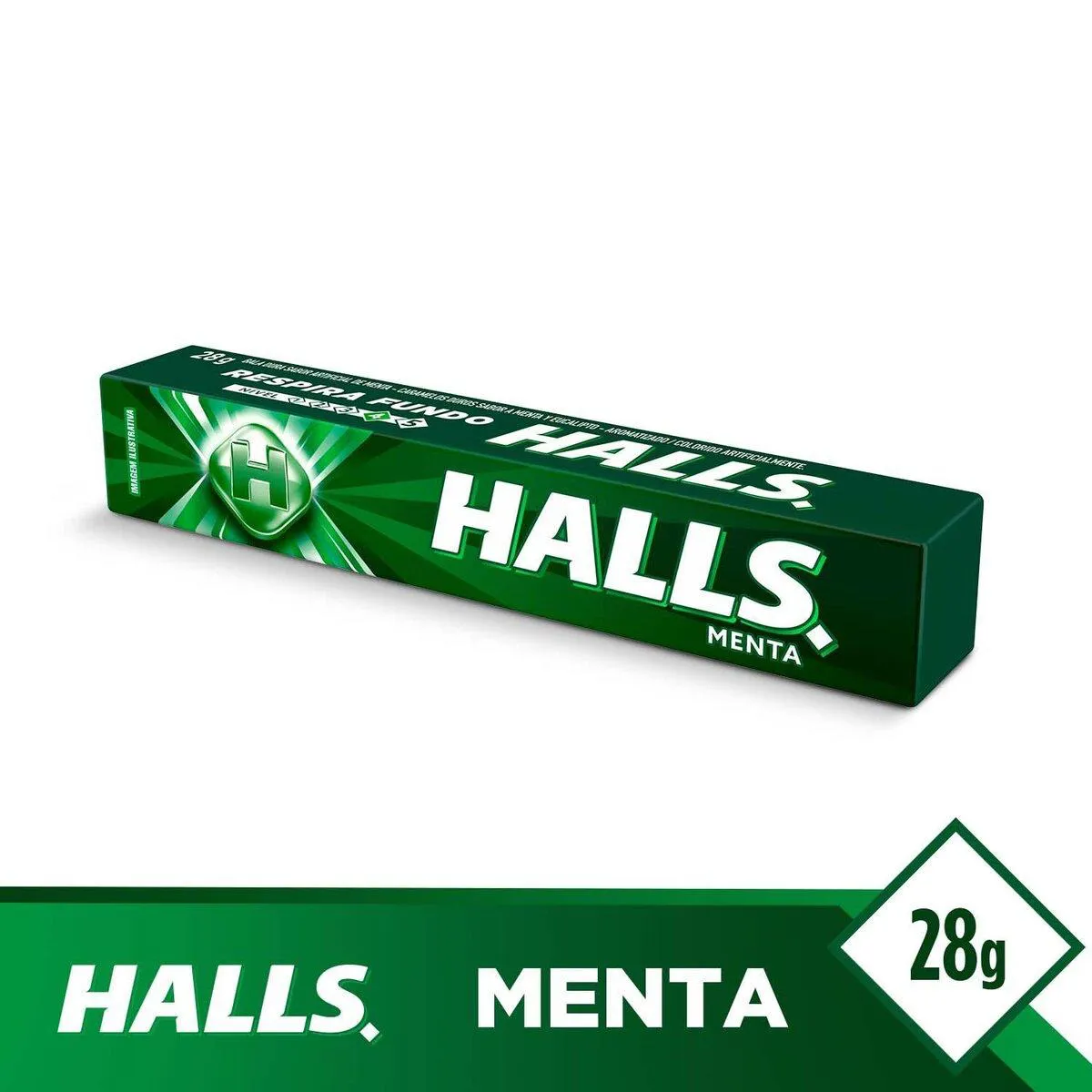 Bala Halls Sabor Menta com 28g