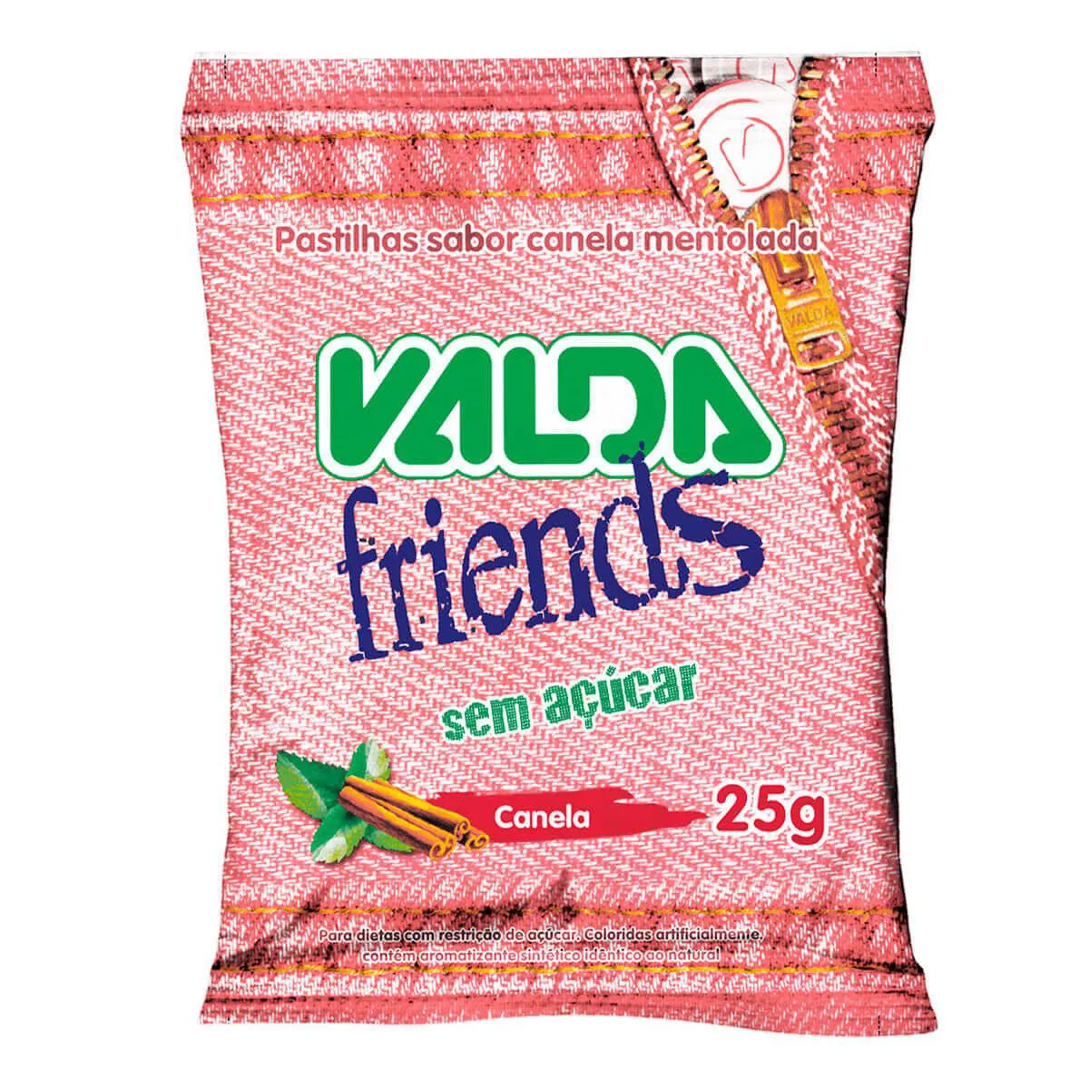 Pastilhas Valda Friends Canela Sem Açúcar 25g