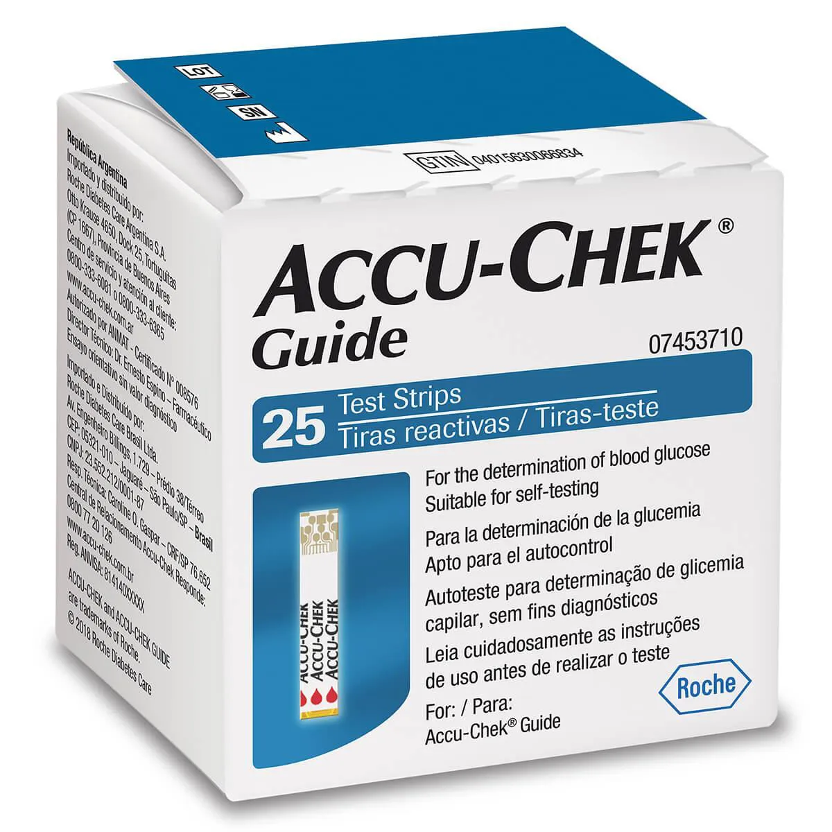 Tiras Accu Chek Guide Para Controle de Glicemia