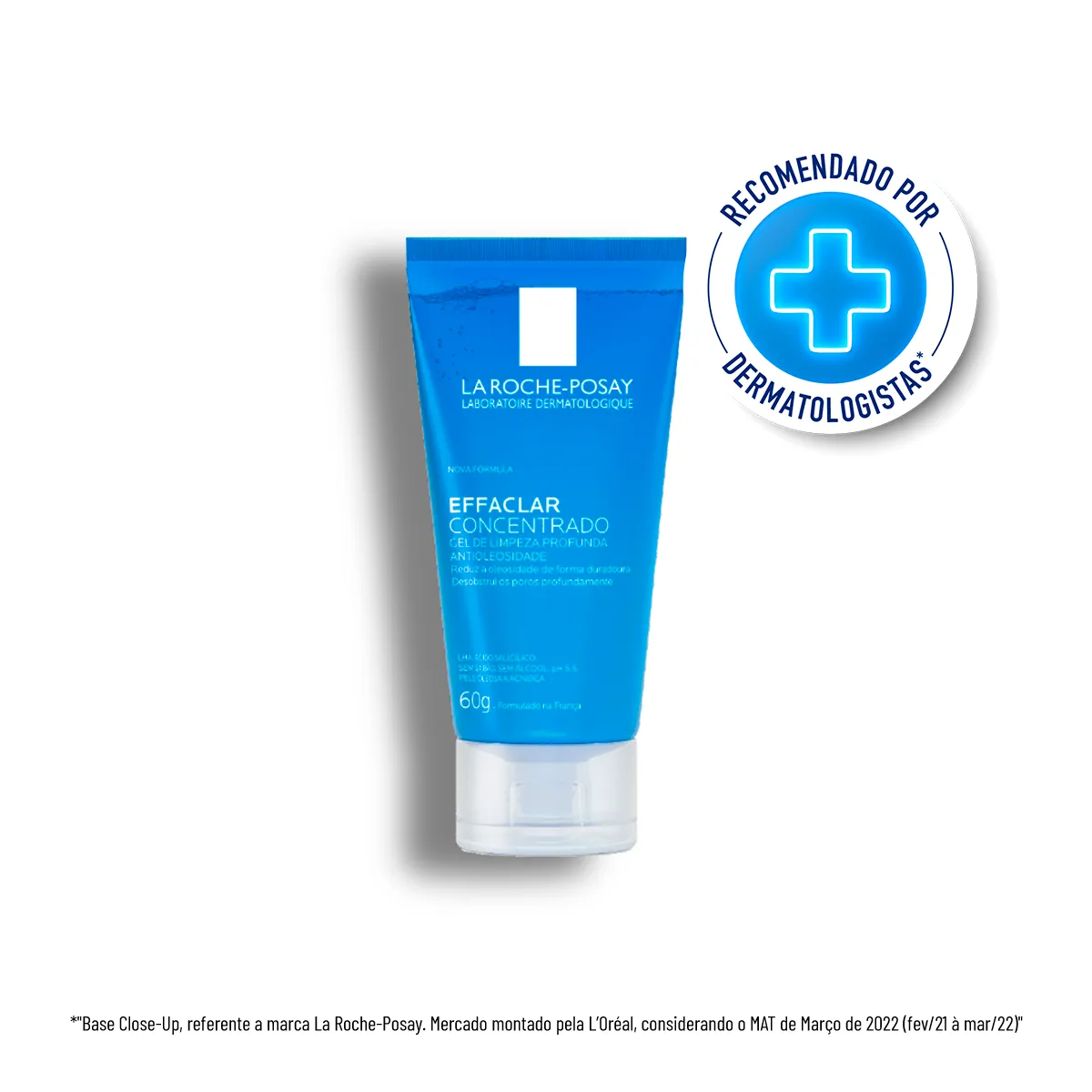 Gel de Limpeza Facial Concentrado La Roche-Posay Effaclar para Pele Oleosa com 60g