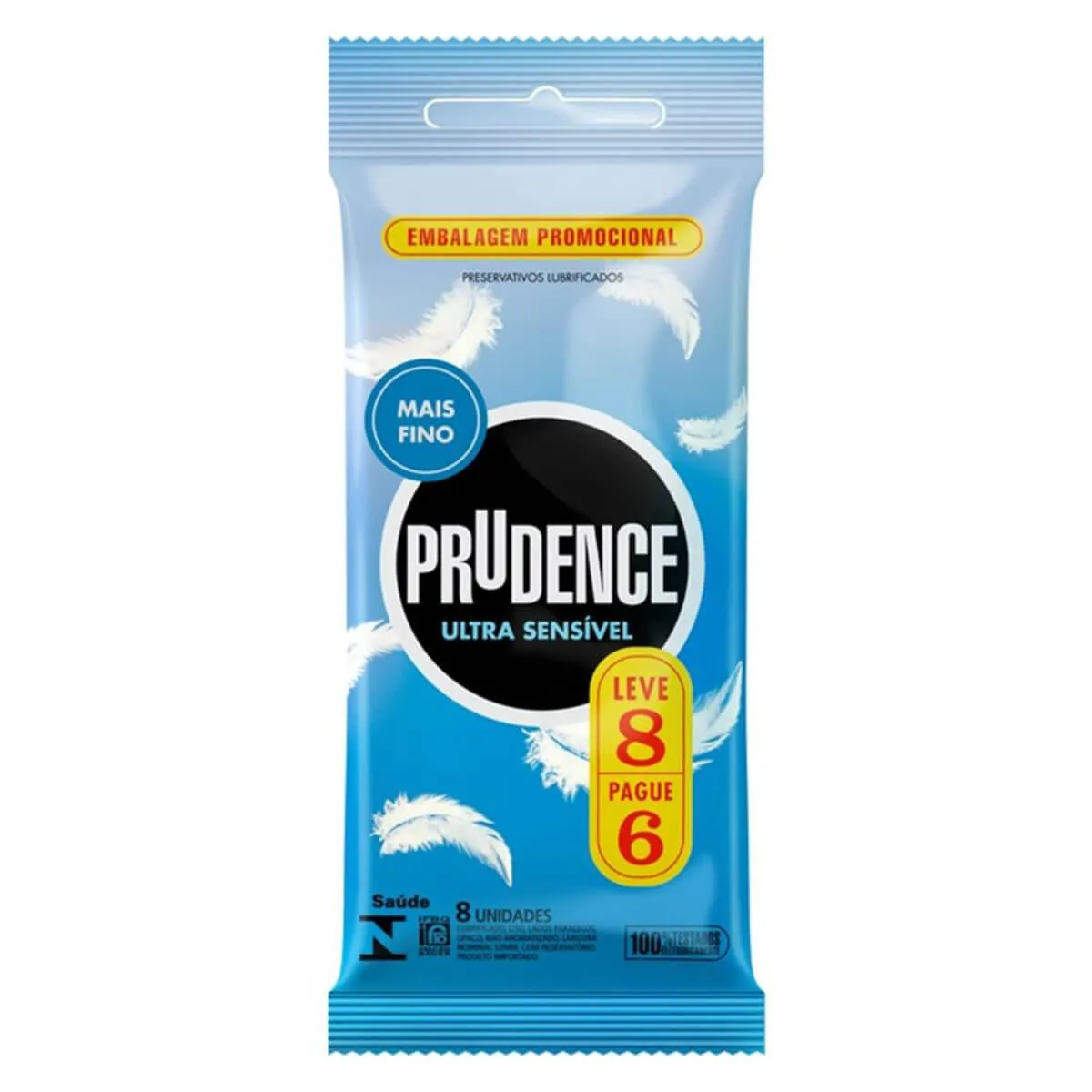 Camisinha Prudence Ultra Sensível com 8 unidades