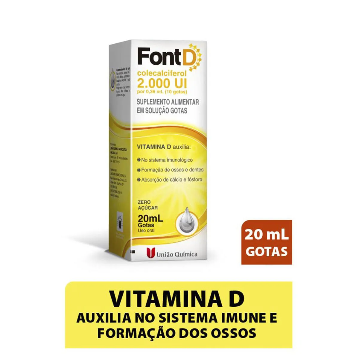 Vitamina D 2.000UI Font D Gotas 20ml