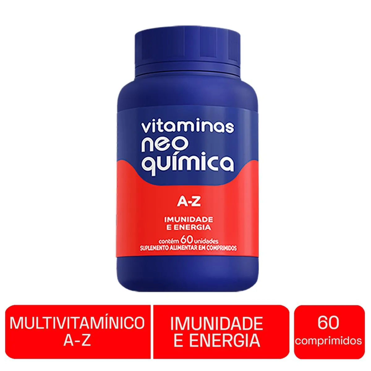 Vitamina Neo Química A a Z 60 comprimidos | Droga Raia