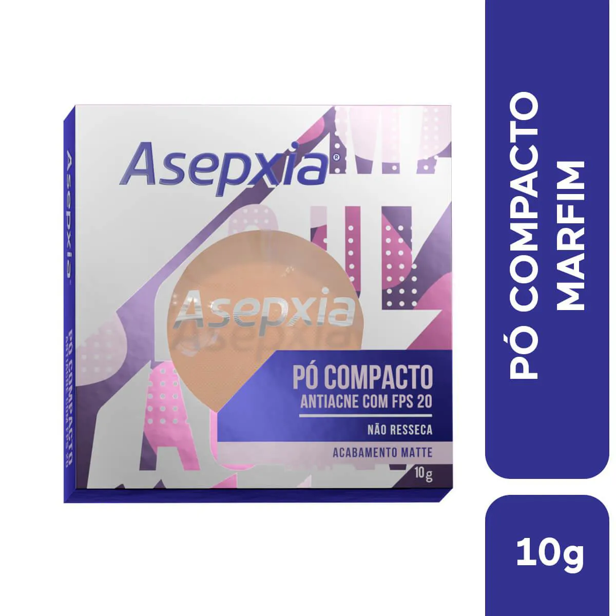 Pó Compacto Asepxia Antiacne Cor Marfim FPS 20 com 10g