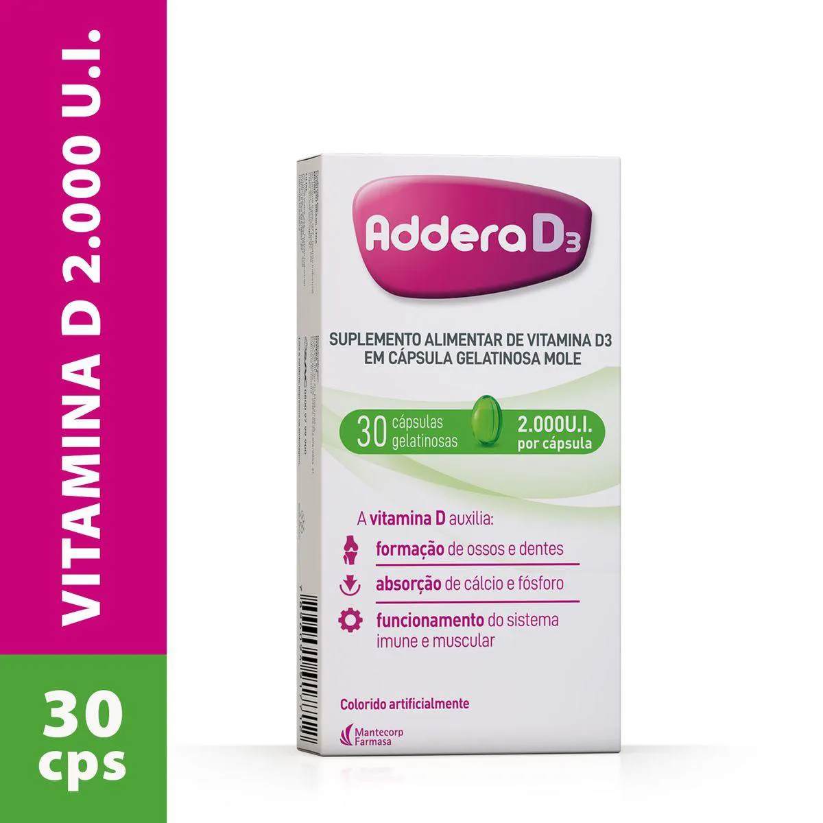 Addera Move Vitamina D Addera D3 5.000UI com 30 cápsulas | Droga Raia