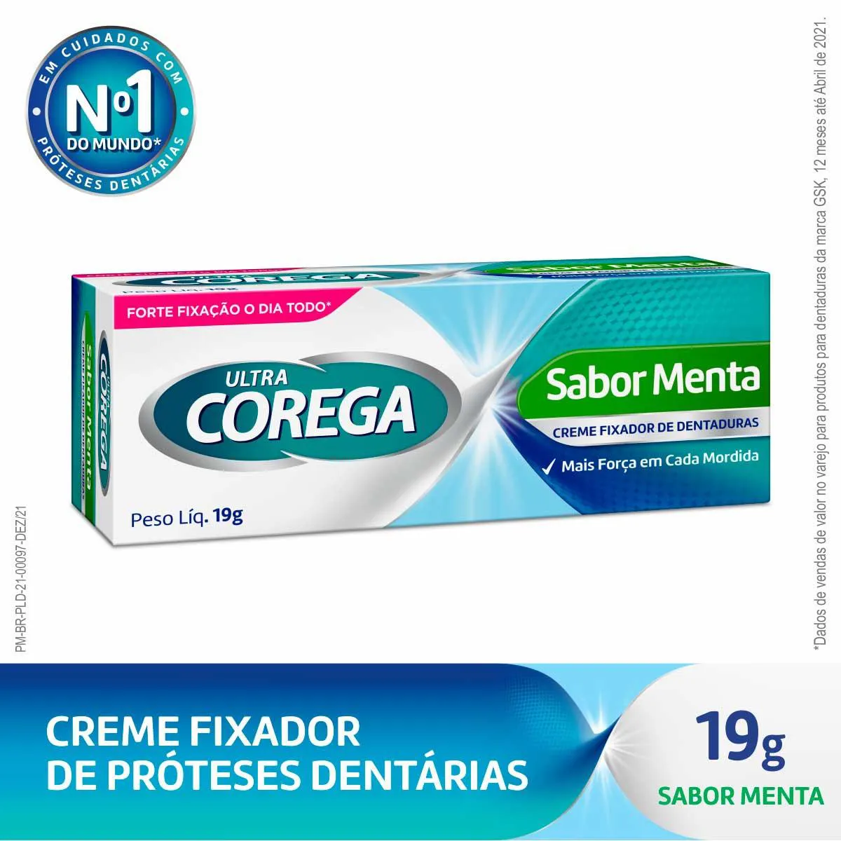 Creme Fixador de Dentadura Ultra Corega Sabor Menta com 19g