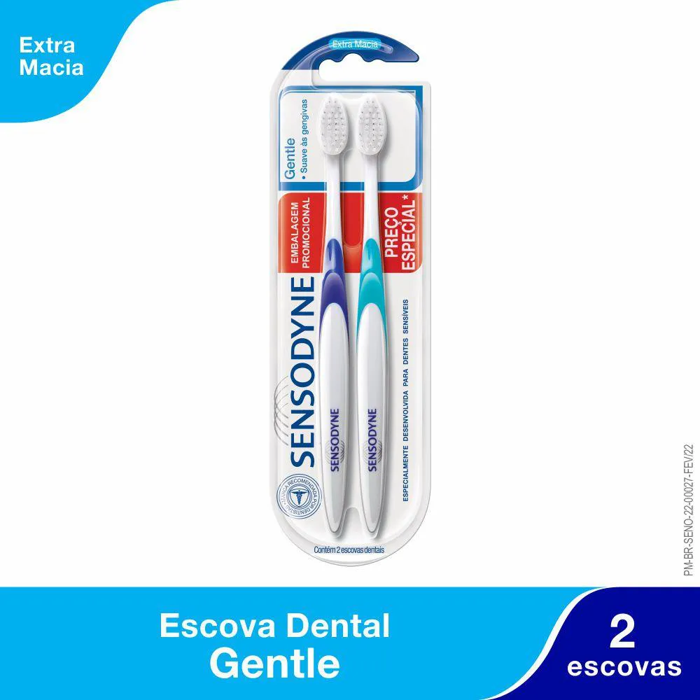 Kit Escova de Dente Sensodyne Gentle Suave às Gengivas 2 unidades