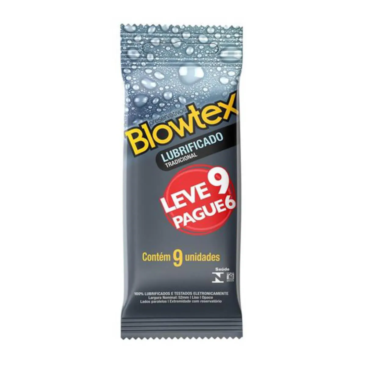 Camisinha Blowtex Lubrificado com 9 unidades