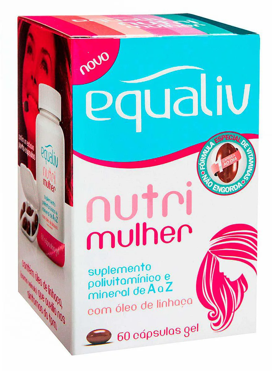 Polivitamínico Equaliv Nutri de A a Z Mulher 60 cápsulas