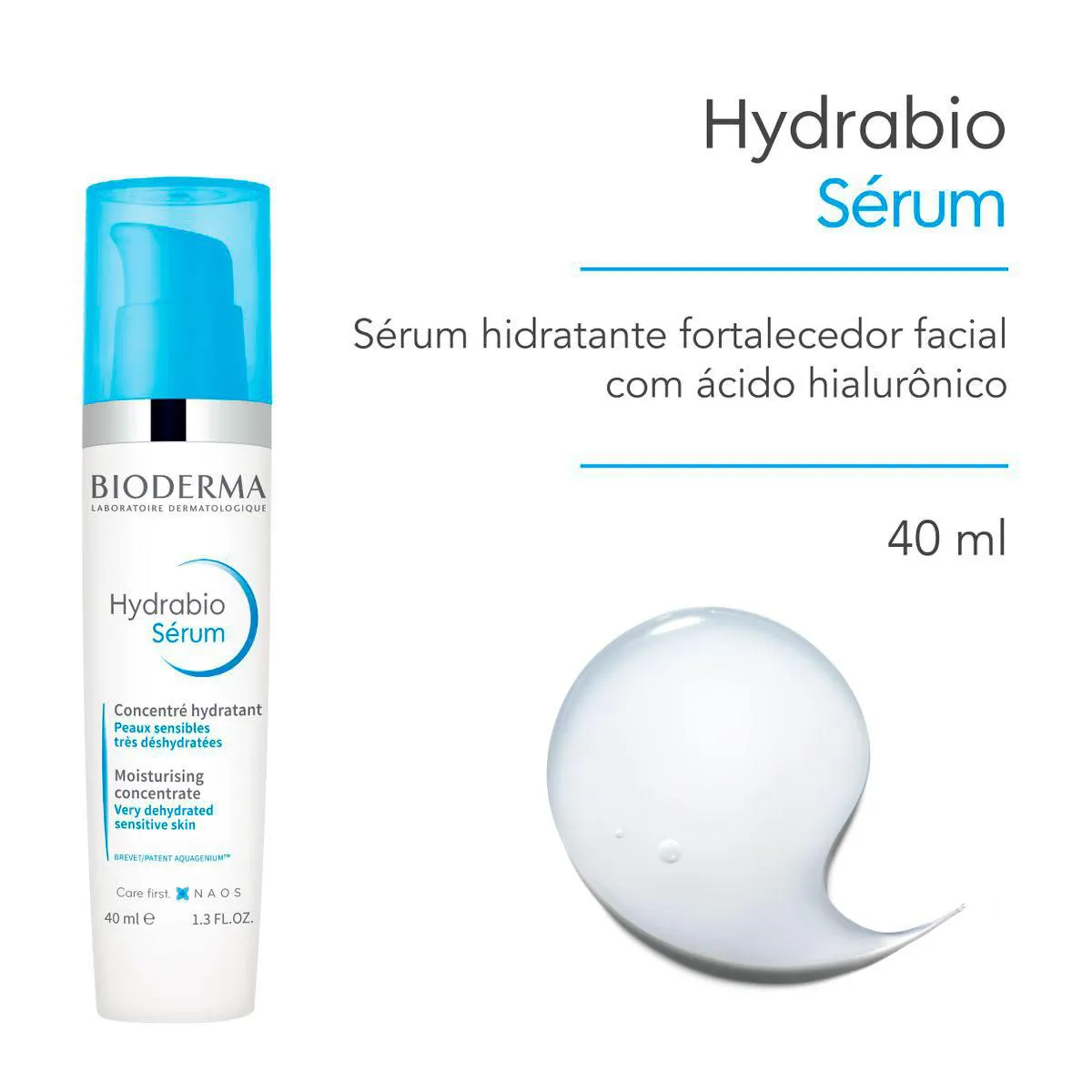 Sérum Concentrado Hidratante e Fortalecedor Bioderma Hydrabio 40ml