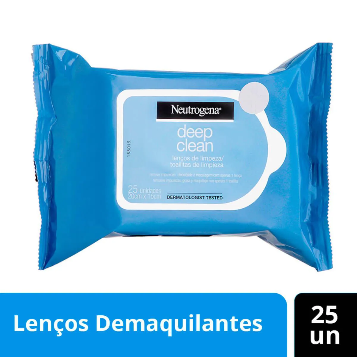 Lenço Demaquilante Neutrogena Deep Clean com 25 unidades