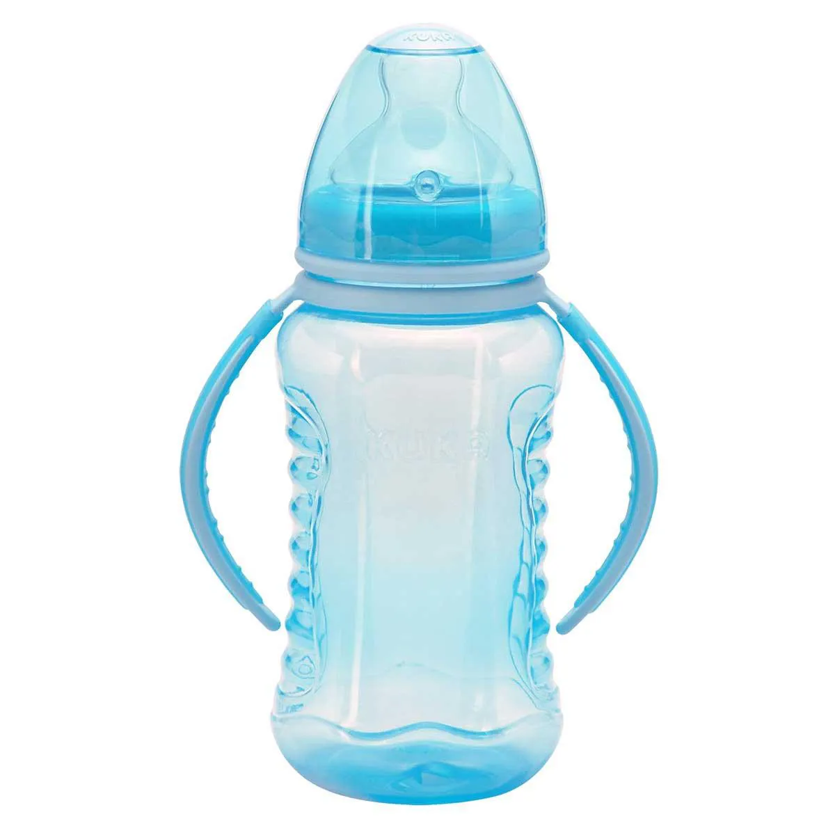 Mamadeira Kuka Aquarela Big com Alça Azul de 330ml 