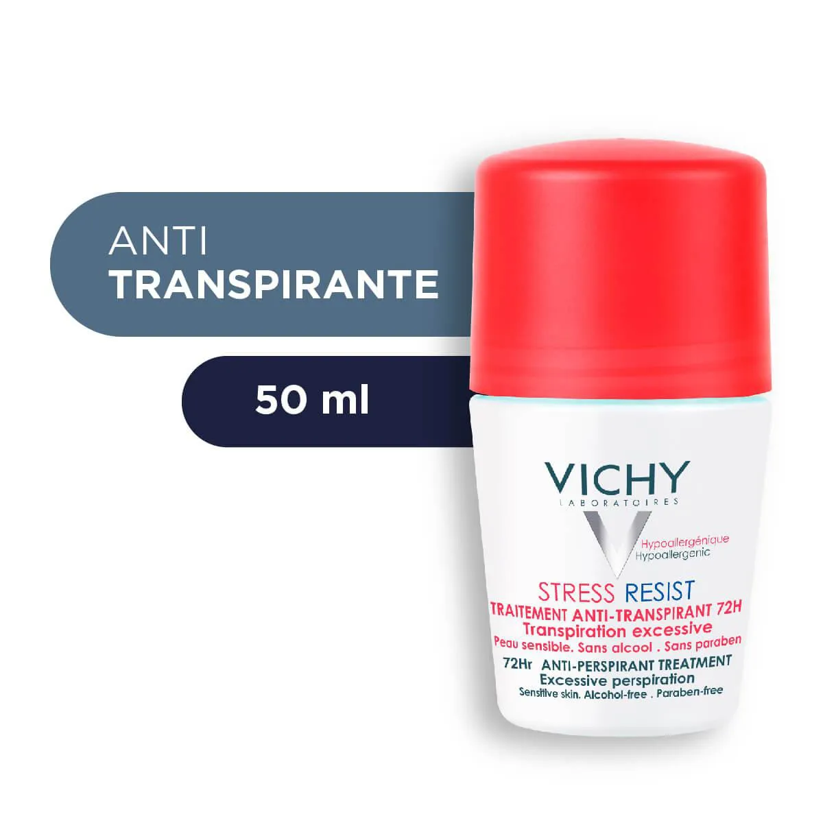 Desodorante Antitranspirante Roll-On Vichy Stress Resist Feminino 72h 50ml