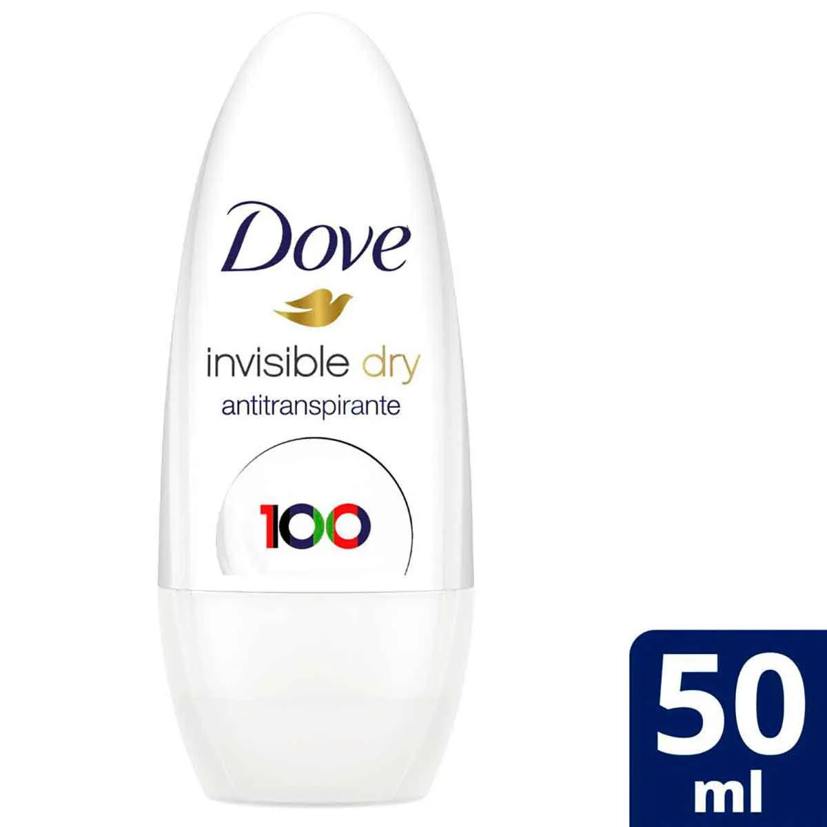 Desodorante Antitranspirante Roll-On Dove Invisible Dry Feminino 48h 50ml