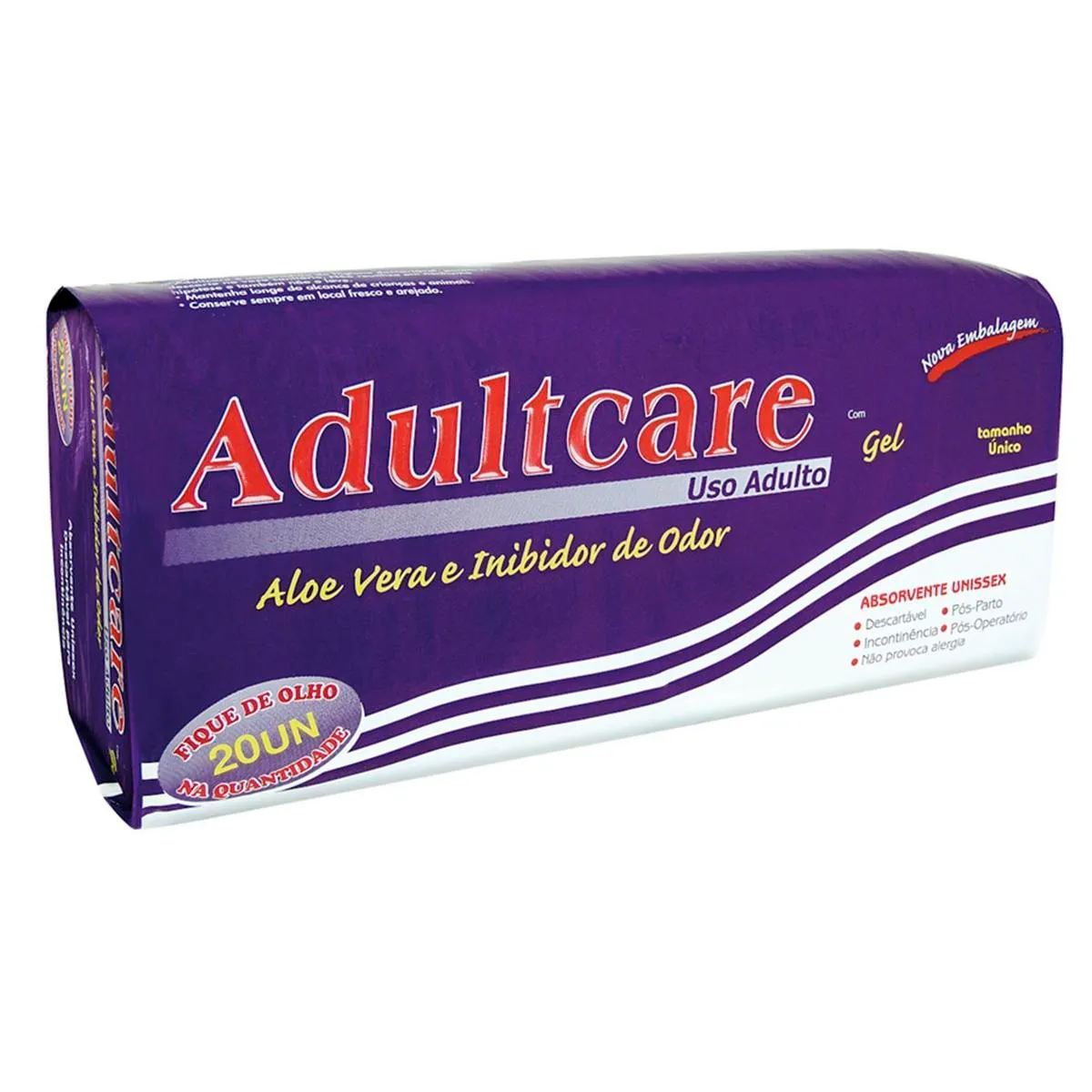 Absorvente para Incontinência Urinária Adultcare Unissex Absorção Leve a Moderado 20 unidades