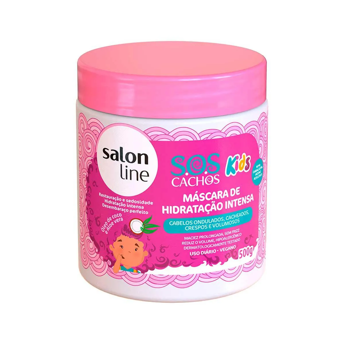 Máscara de Hidratação Intensa Salon Line S.O.S Cachos Kids com 500g