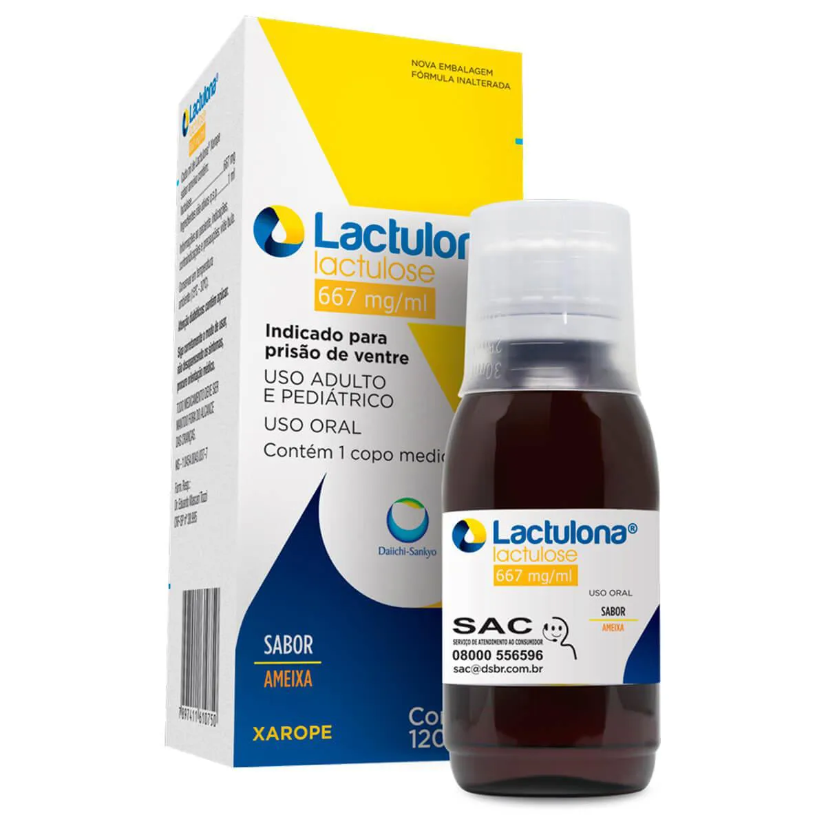 Lactulona 667mg/ml Xarope Sabor Ameixa com 120ml