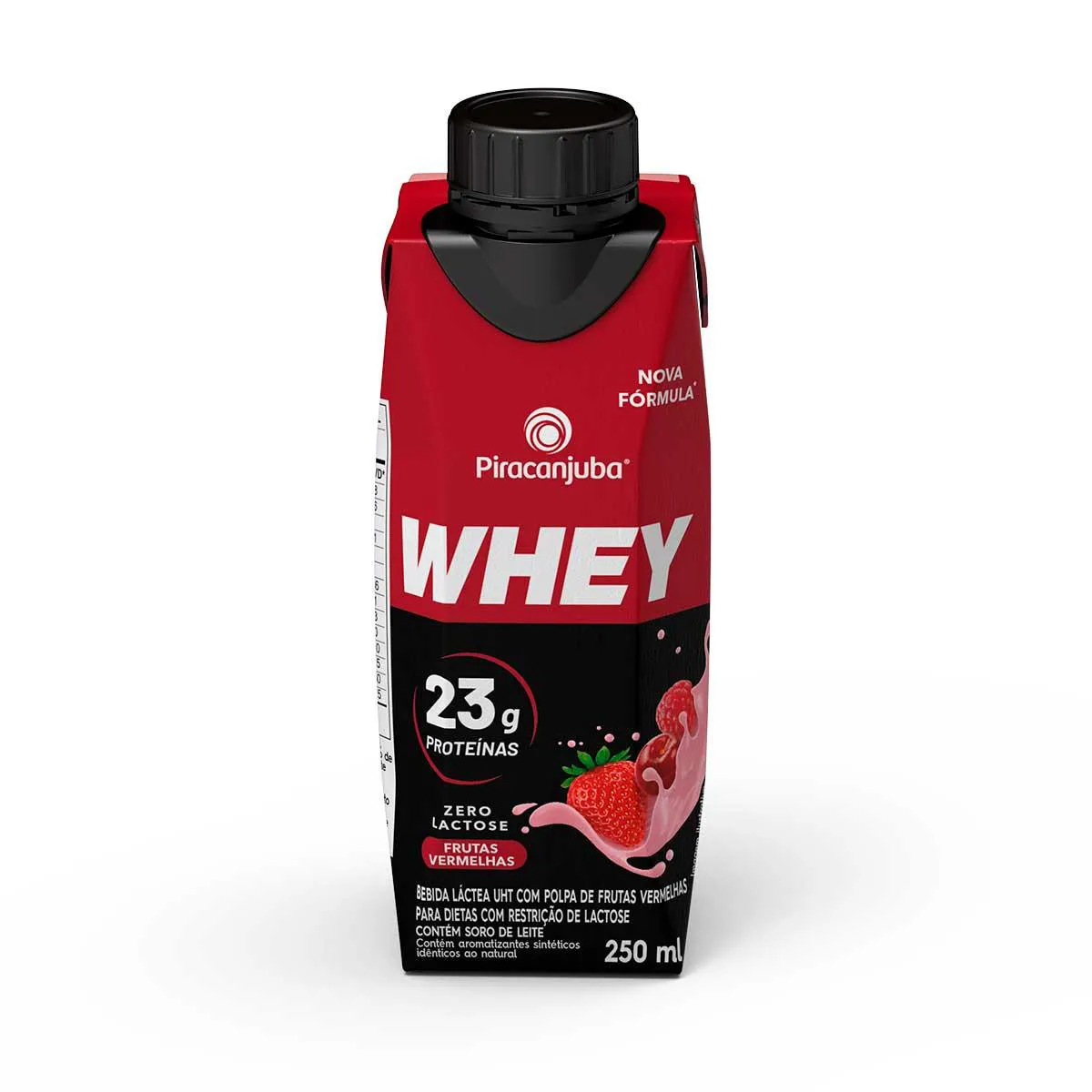 Piracanjuba Whey Bebida Láctea Zero Lactose Frutas Vermelhas com 250ml