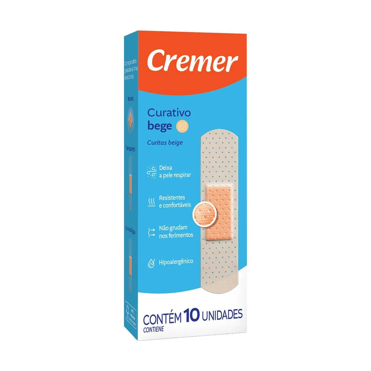 Curativo Cremer Bege com 10 unidades