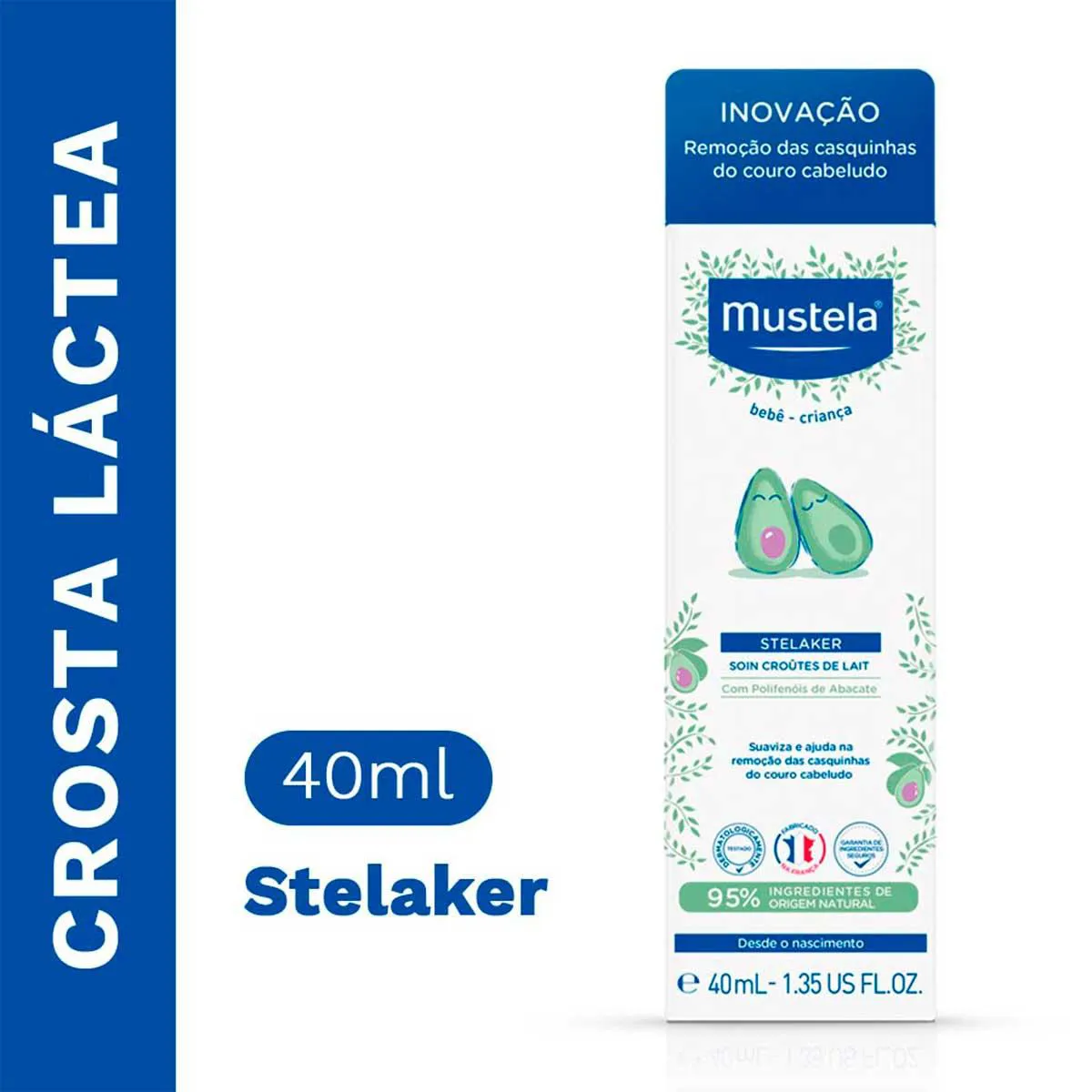 Stelaker Crosta Láctea Mustela Bebê com 40ml