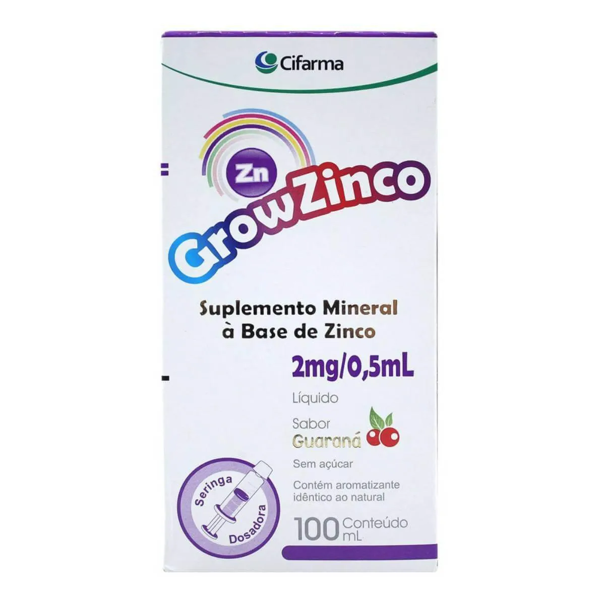 Zinco Grow Guaraná 100ml