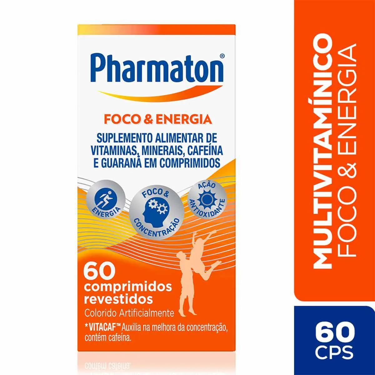 Polivitamínico Pharmaton Foco & Energia 60 Comprimidos