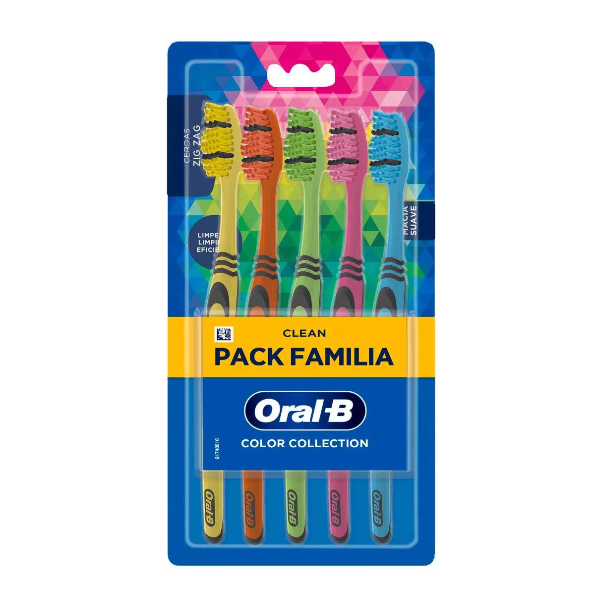 Escova De Dente Oral-B Color Collection Macia Pack Família | Droga Raia