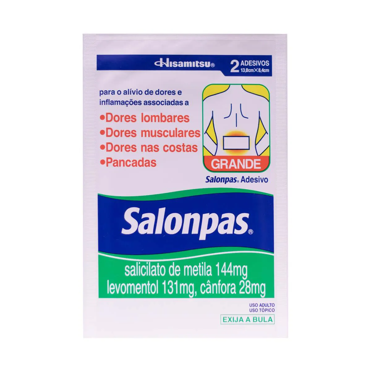 Adesivo Salonpas Grande com 2 unidades