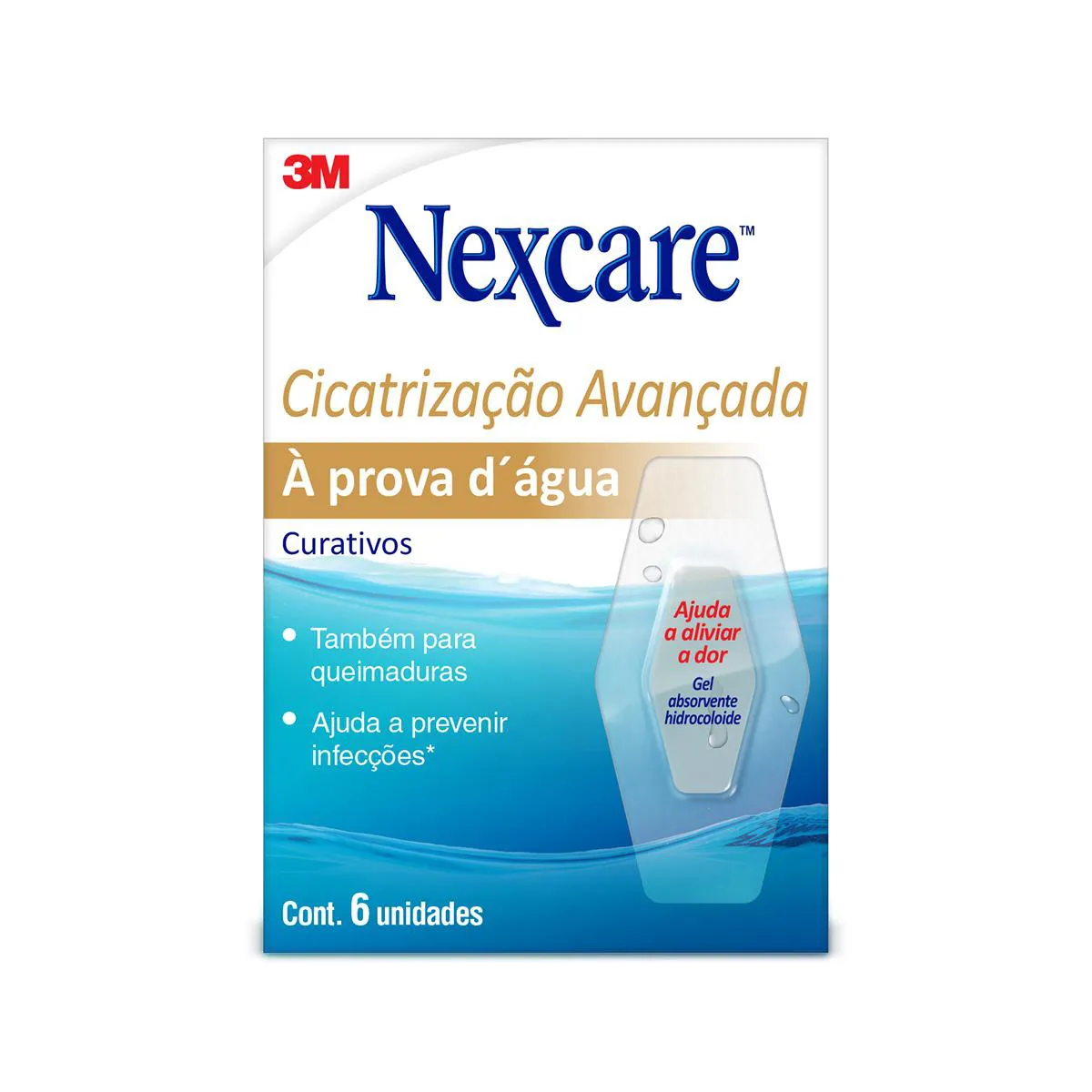 Curativo 3M Nexcare Cicatrização Avançada com 6 unidades