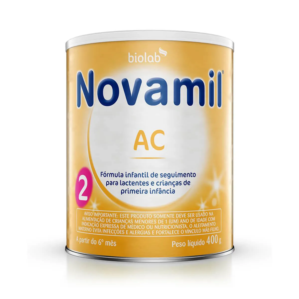 Fórmula Infantil AC2 Novamil 6 a 12 meses 400g