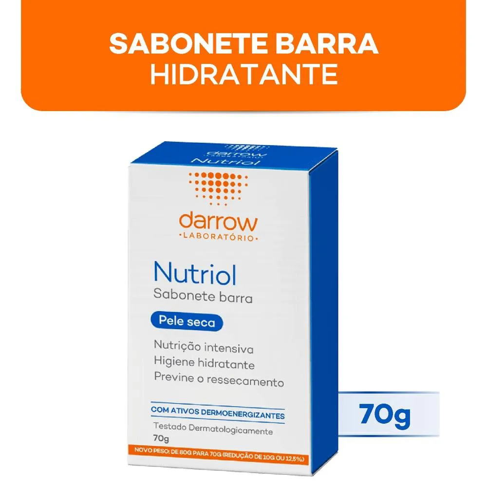 Sabonete em Barra Darrow Nutriol Pele Seca Rosto e Corpo 70g