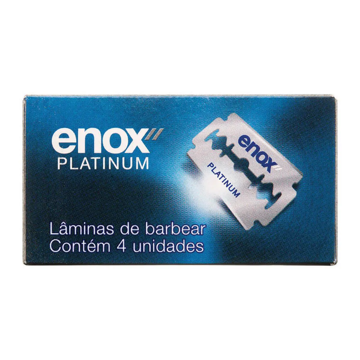 Lâmina de Barbear Enox Platinum Duplo Fio com 4 unidades