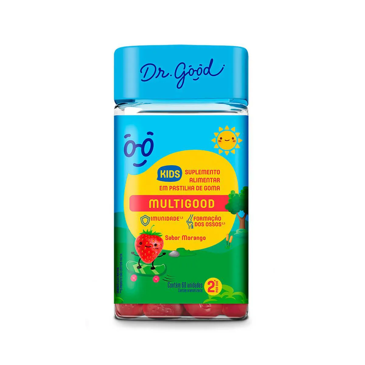 Polivitamínico Dr. Good Multigood Kids Morango Infantil 60 gomas