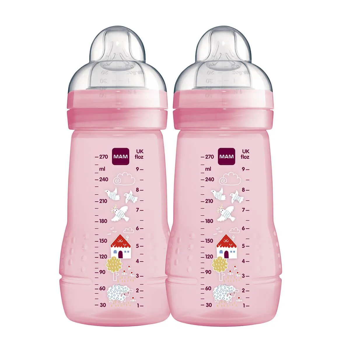 Mamadeira MAM Easy Active Rosa 2 meses+ com 2 unidades | Droga Raia