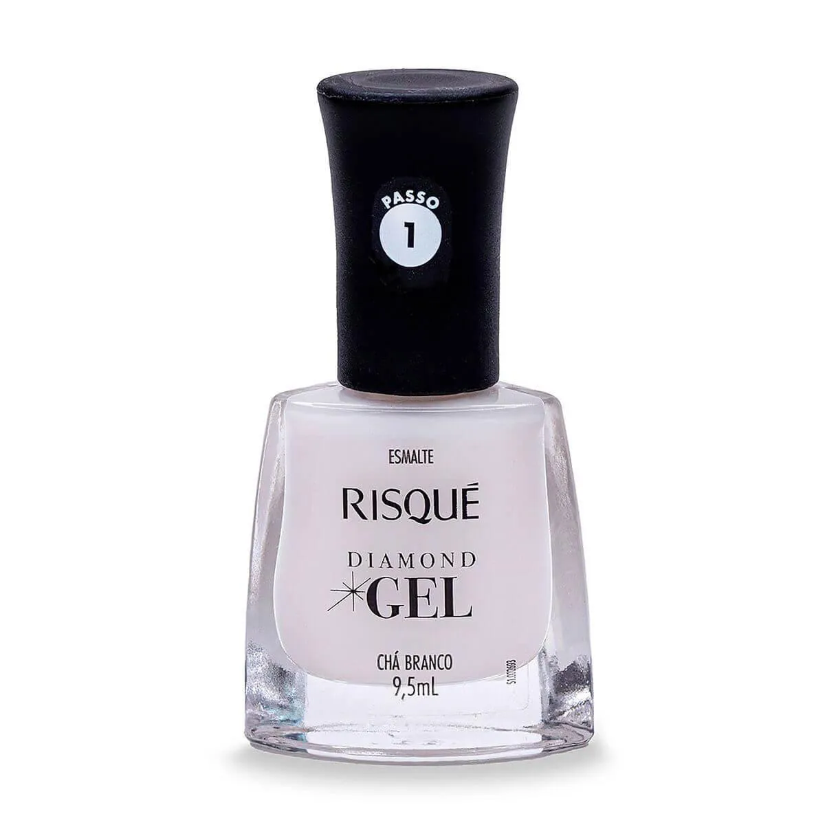 Esmalte Risqué Diamond Gel Chá Branco Hipoalergênico com 9,5ml