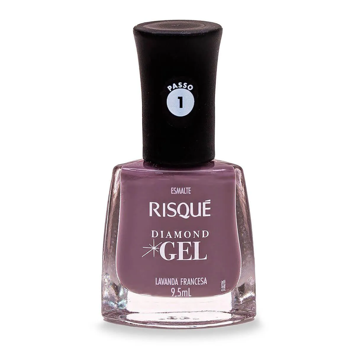 Esmalte Risqué Diamond Gel Lavanda Francesa Hipoalergênico com 9,5ml