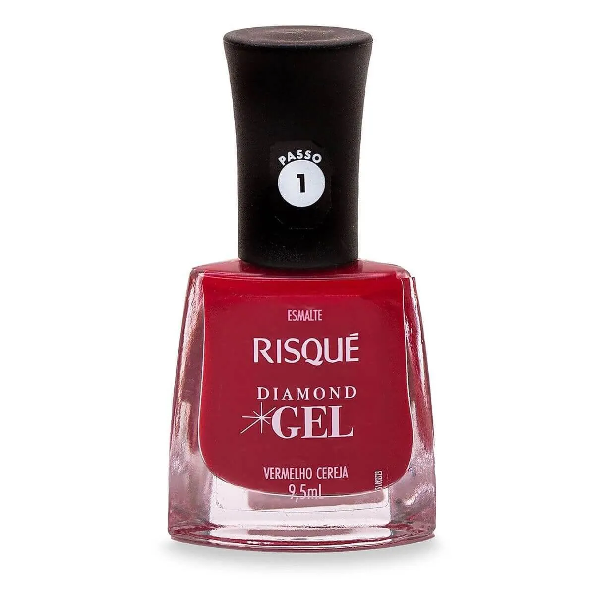 Esmalte Risqué Diamond Gel Vermelho Cereja Hipoalergênico com 9,5ml