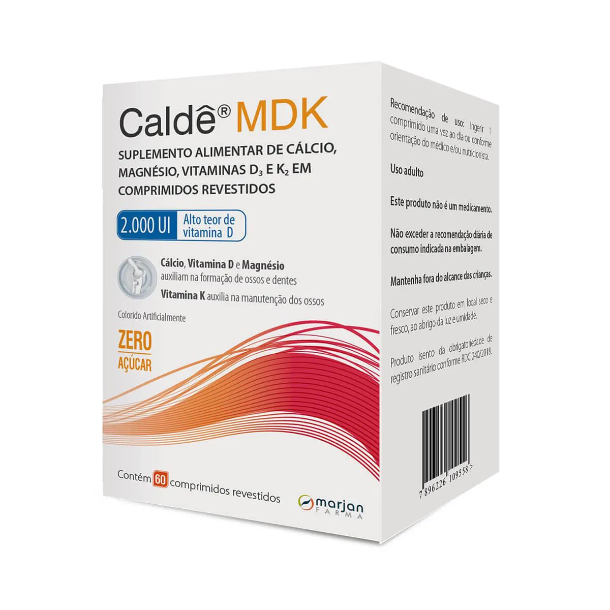 Cálcio MDK Caldê MDK 2000UI 60 comprimidos