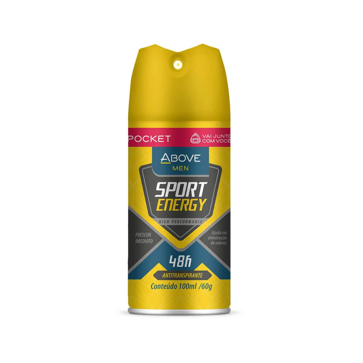 Desodorante Antitranspirante Aerosol Above Men Sport Energy Pocket 48h 100ml