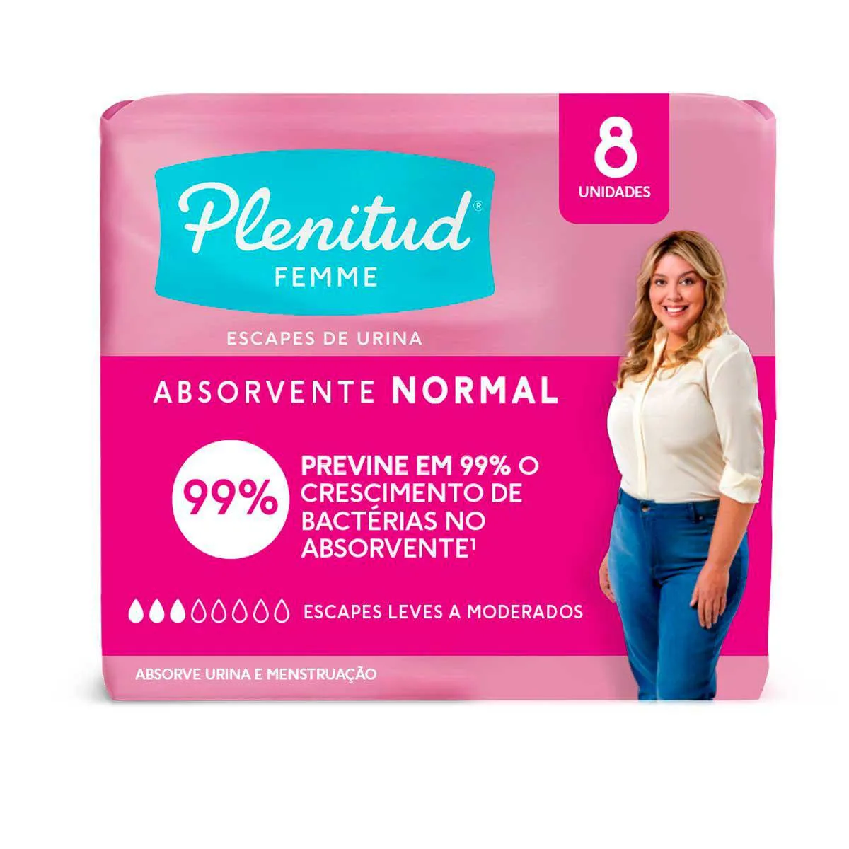 Absorvente para Incontinência Urinária Leve a Moderada Plenitud Femme ...