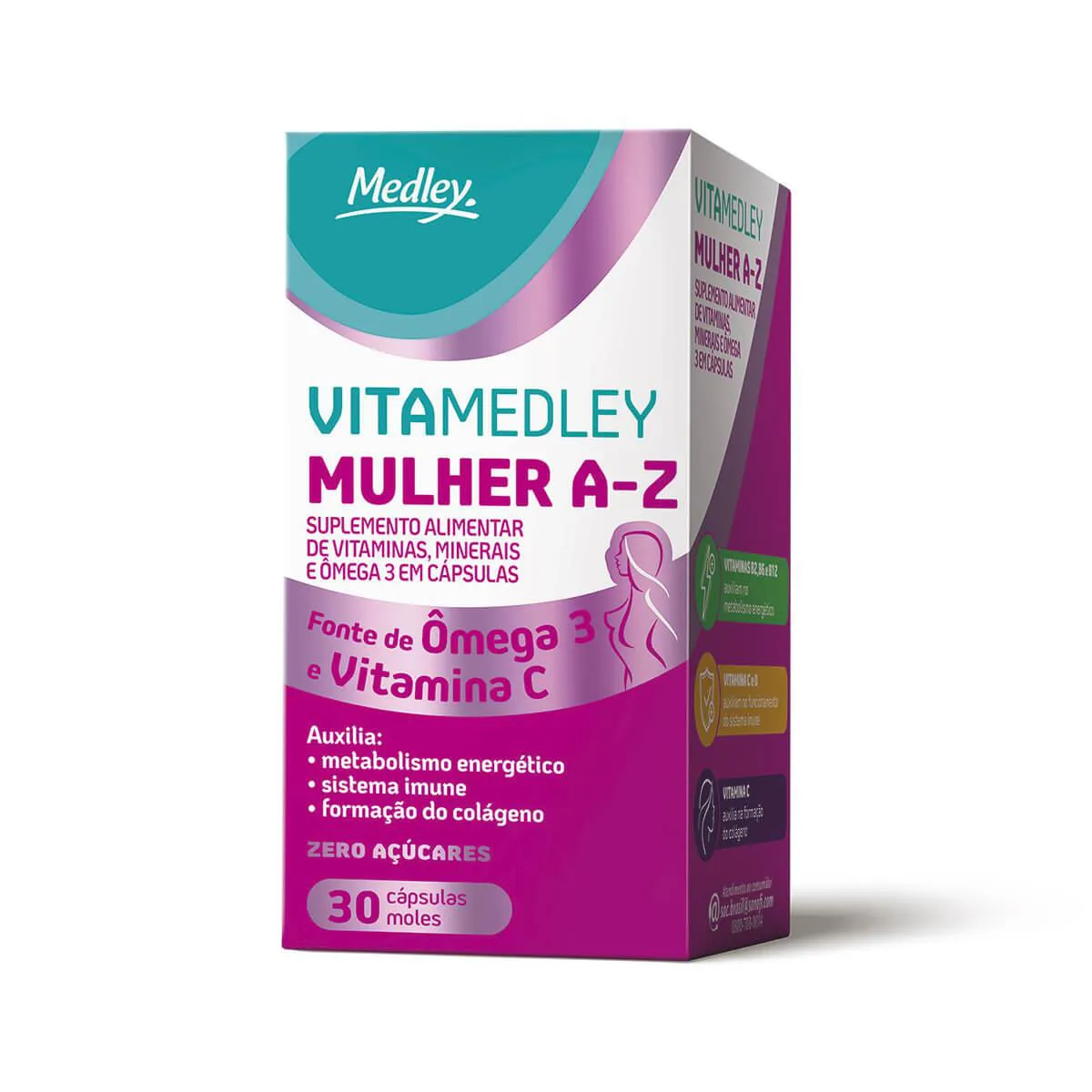 Polivitamínico VitaMedley Mulher A-Z 30 cápsulas