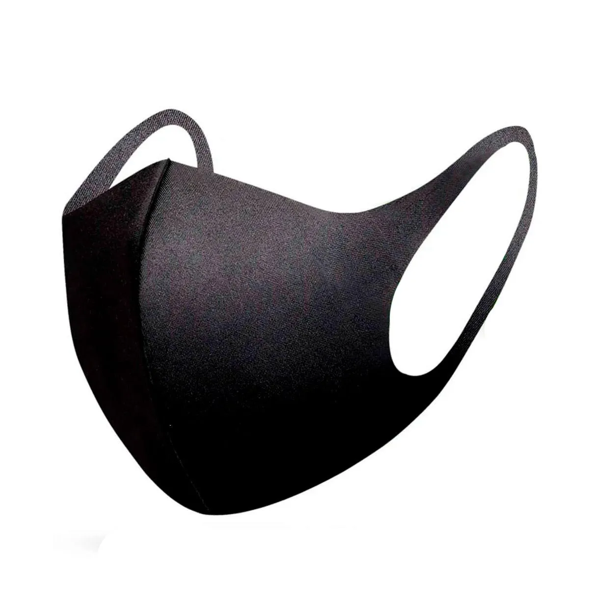 Máscara de Proteção Facial Neoprene Ideal Cor Preta com 3 unidades